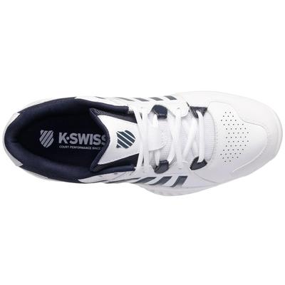 K-Swiss Mens Receiver V Tennis Shoes - White/Navy