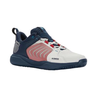 K-Swiss Mens Ultrashot Team Tennis Shoes - White/Opal Blue  - main image