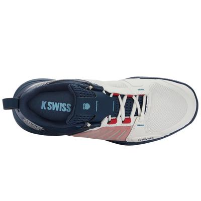 K-Swiss Mens Ultrashot Team Tennis Shoes - White/Opal Blue 