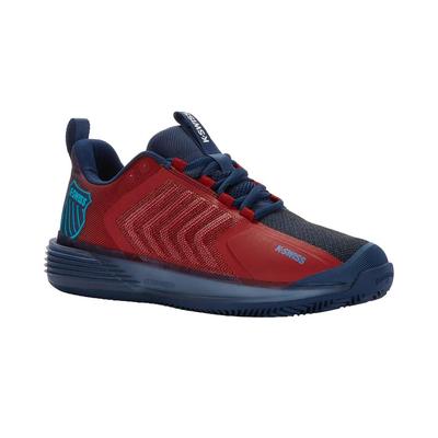 K-Swiss Mens Ultrashot 3 HB Tennis Shoes - Lollipop/Blue Opal