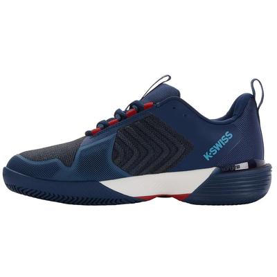 K-Swiss Mens Ultrashot 3 HB Tennis Shoes - Lollipop/Blue Opal