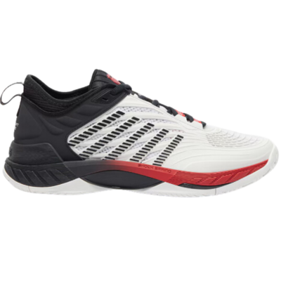 K-Swiss Mens Hypercourt Supreme 2 Tennis Shoes - White/Limo/Red - main image