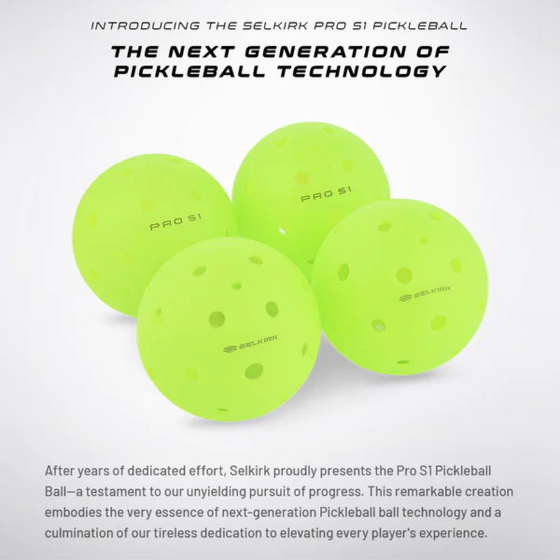 Selkirk Pro S1 Indoor Pickleball Balls - Lime Green - main image