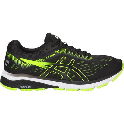 Asics Mens GT-1000 7 Running Shoes - Black/Hazard Green - main image