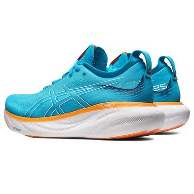 Asics Mens GEL-Nimbus 25 Running Shoes - Island Blue/Sun Peach - main image