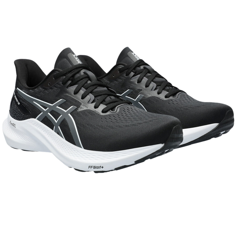 Asics Mens GT 2000 12 Wide (2E) Running Shoes- Black/Carrier Grey - main image