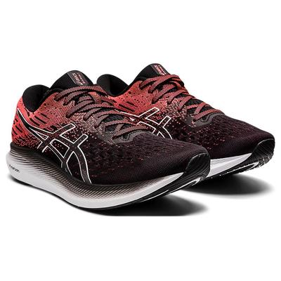 Asics Womens EvoRide 2 Running Shoes - Black/Blazing Coral - main image