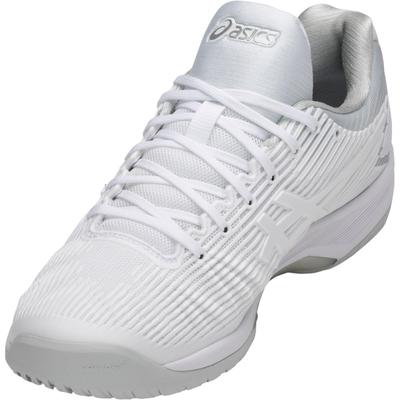 Asics Mens Solution Speed FF Tennis Shoes - White/Silver