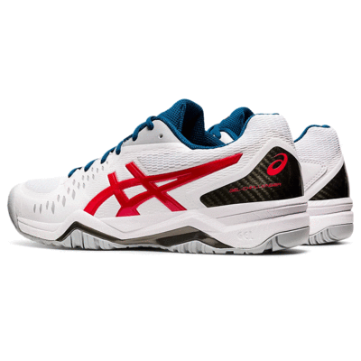 Asics Mens GEL-Challenger 12 Tennis Shoes - White/Classic Red/Grey - main image