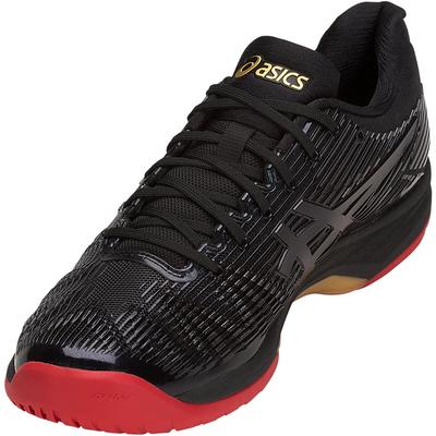 Asics Mens Solution Speed FF Ltd. Tennis Shoes - Black/Rich Gold - main image