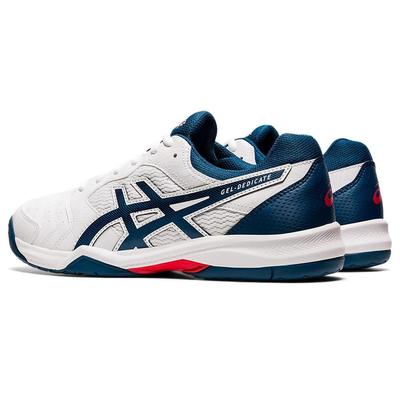 Asics Mens GEL-Dedicate 6 Tennis Shoes - White/Mako Blue - main image