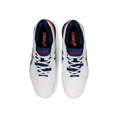 Asics Mens GEL-Resolution 8 Clay Tennis Shoes - White/Mako Blue - main image