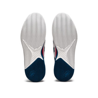 Asics Mens GEL-Resolution 8 Clay Tennis Shoes - White/Mako Blue