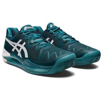 Asics Mens GEL-Resolution 8 Clay Tennis Shoes - Velvet Pine/White - main image