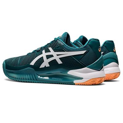 Asics Mens GEL-Resolution 8 Clay Tennis Shoes - Velvet Pine/White - main image