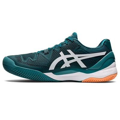 Asics Mens GEL-Resolution 8 Clay Tennis Shoes - Velvet Pine/White - main image