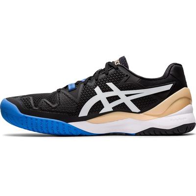 Asics Mens GEL-Resolution 8 Tennis Shoes - Black/White - main image