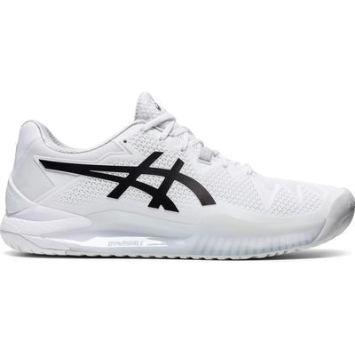 Asics Mens GEL-Resolution 8 Tennis Shoes - White/Black - main image