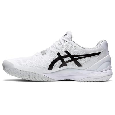 Asics Mens GEL-Resolution 8 Tennis Shoes - White/Black - main image