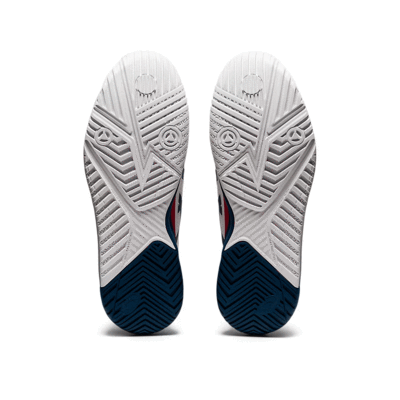 Asics Mens GEL-Resolution 8 Tennis Shoes - White/Mako Blue - main image