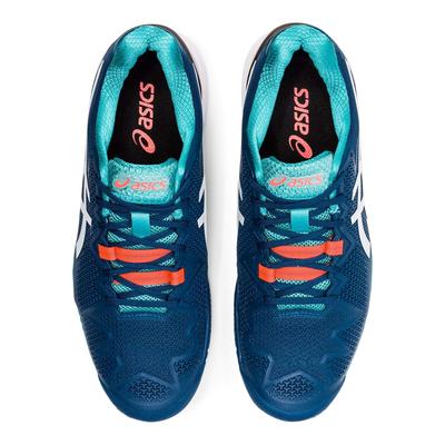 Asics Mens GEL-Resolution 8 Tennis Shoes - Mako Blue/White - main image