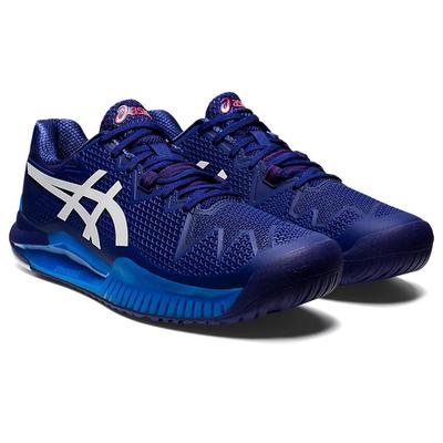 Asics Mens GEL-Resolution 8 Tennis Shoes -  Dive Blue/White - main image