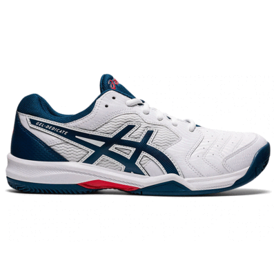 Asics Mens GEL-Dedicate 6 Clay Tennis Shoes - White/Mako Blue - main image