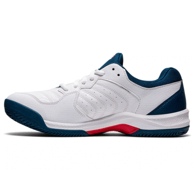 Asics Mens GEL-Dedicate 6 Clay Tennis Shoes - White/Mako Blue - main image