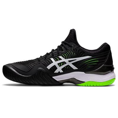 Asics Mens Court FF 2 Tennis Shoes - Black/Gecko Green - main image