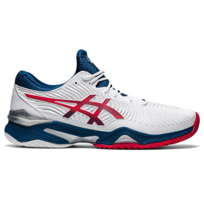 Asics Mens Court FF 2 Tennis Shoes - White/Mako Blue - main image