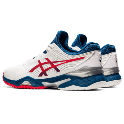Asics Mens Court FF 2 Tennis Shoes - White/Mako Blue - main image