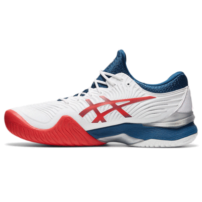 Asics Mens Court FF 2 Tennis Shoes - White/Mako Blue - main image