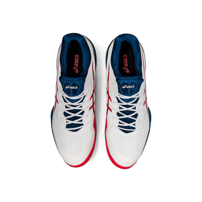 Asics Mens Court FF 2 Tennis Shoes - White/Mako Blue - main image