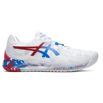 Asics Mens GEL-Resolution 8 L.E. Tokyo Tennis Shoes - White/Electric Blue - main image