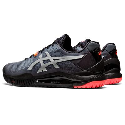 Asics Mens GEL-Resolution 8 L.E. Tennis Shoes - Black/Sunrise Red - main image