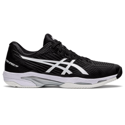 Asics Mens Solution Speed FF 2 Tennis Shoes - Black/White - main image