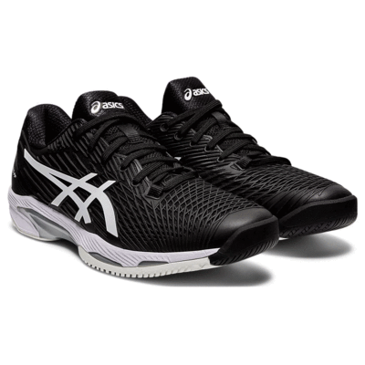 Asics Mens Solution Speed FF 2 Tennis Shoes - Black/White - main image