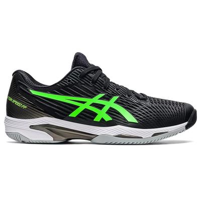 Asics Mens Solution Speed FF 2 Tennis Shoes - Black/Gecko Green