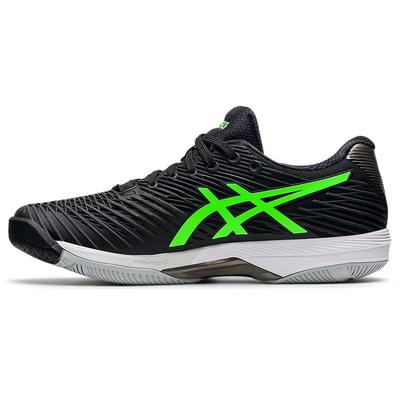 Asics Mens Solution Speed FF 2 Tennis Shoes - Black/Gecko Green - main image