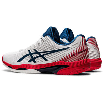 Asics Mens Solution Speed FF 2 Tennis Shoes - White/Mako Blue - main image