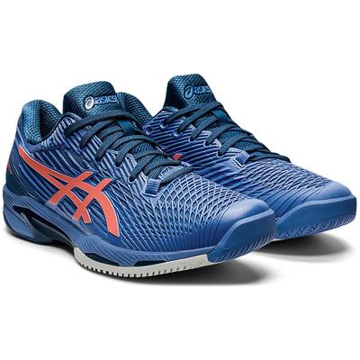 Asics Mens Solution Speed FF 2 Tennis Shoes -  Blue Harmony/Guava - main image