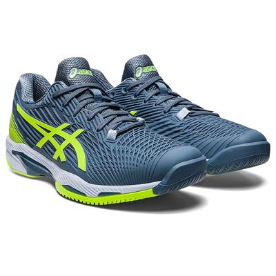 Asics Mens Solution Speed FF2 Tennis Shoes - Steel Blue/Hazard Green - main image