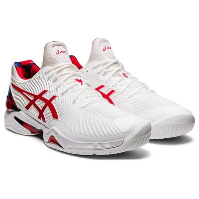 Asics Mens Court FF Novak L.E Tennis Shoes - White/Classic Red - main image
