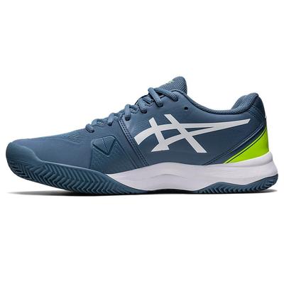 Asics Mens Gel Challenger 13 Clay Tennis Shoes - Steel Blue/White