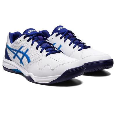 Asics Mens GEL-Dedicate 7 Tennis Shoes - White/Electric Blue