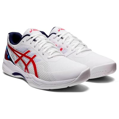 Asics Mens GEL-Game 8 L.E Tennis Shoes - White/Classic Red - main image