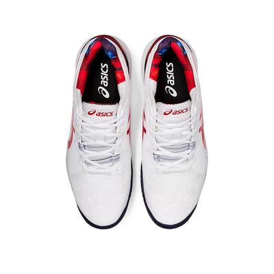 Asics Mens GEL-Resolution 8 L.E Tennis Shoes - White/Classic Red - main image