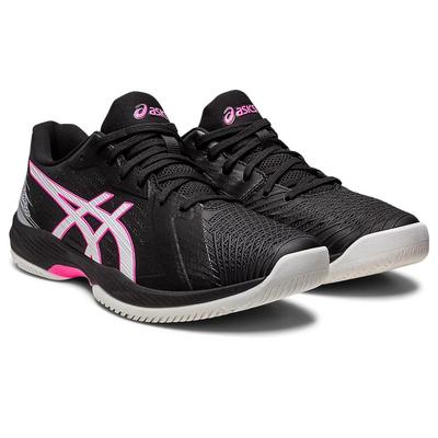 Asics Mens Solution Swift FF Tennis Shoes - Black/Hot Pink - main image