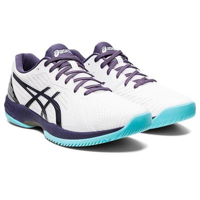 Asics Mens Solution Swift FF Tennis Shoes - White/Indigo Fog - main image