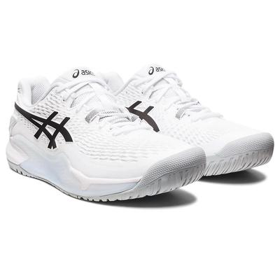 Asics Mens GEL-Resolution 9 Tennis Shoes - White/Black - main image